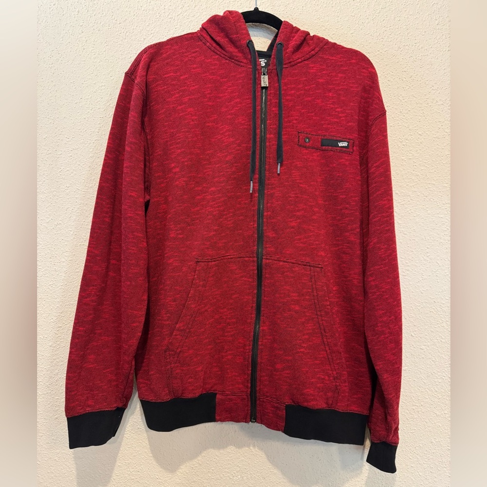 Vans Striped Zip Hoodie Sweatshirt Men’s Medium